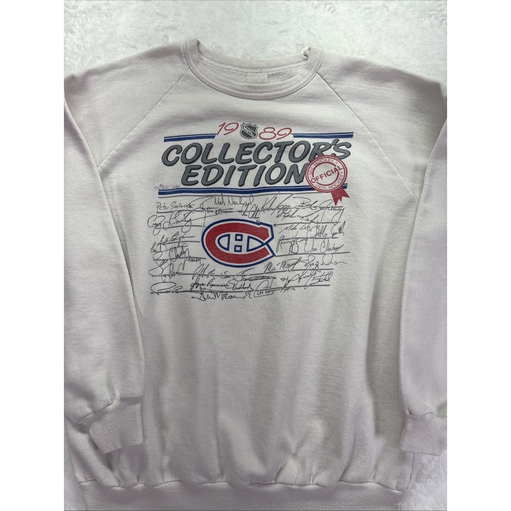 Vintage Montreal Canadiens Collectors Edition Sweatshirt Size Large 1989 NHL